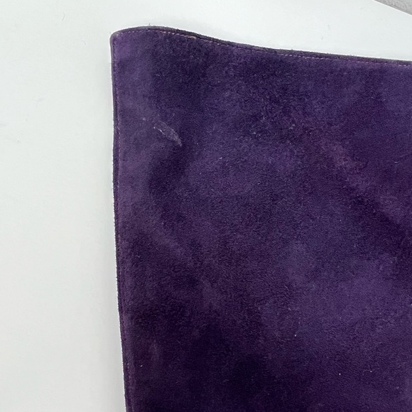 JERRY EDOUARD Vintage Purple Suede Butterfly Embroidered Zip GoGo Boots Sz 5.5 - Picture 14 of 16